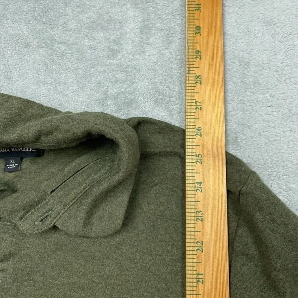 Banana Republic Mens Polo Shirt XL Olive Green 100% Cotton Casual Tee d0090